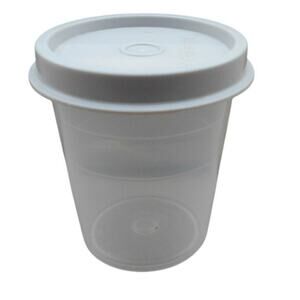 Tupperware 2 OZ Midget Mini Container w/Gray Lid (#101-27, 201-49)